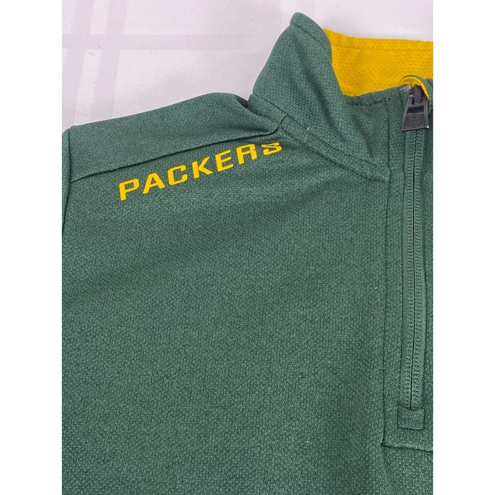 NFL Green Bay Packers Youth M (10/12) Green 1/4 Zip Pullover long sleeve - Picture 6 of 6